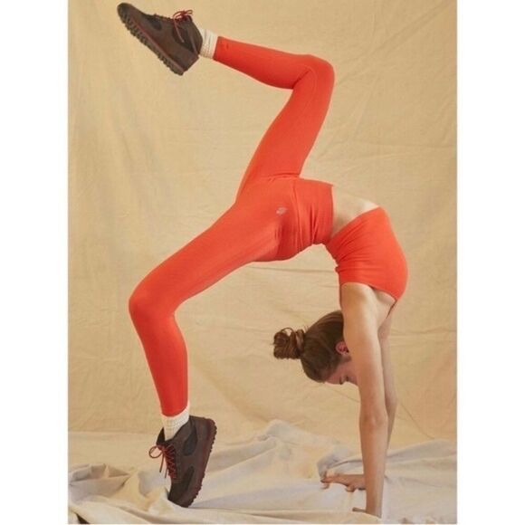 Free People Movement Free Throw High Waist Leggings, Ripe Persimmon: Size XS NWT - Picture 6 of 7